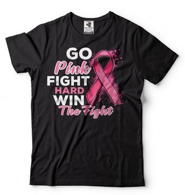 Maglietta Consapevolezza Cancro Rosa Lotta Vinci Lotta Anti-Cancro Maglietta