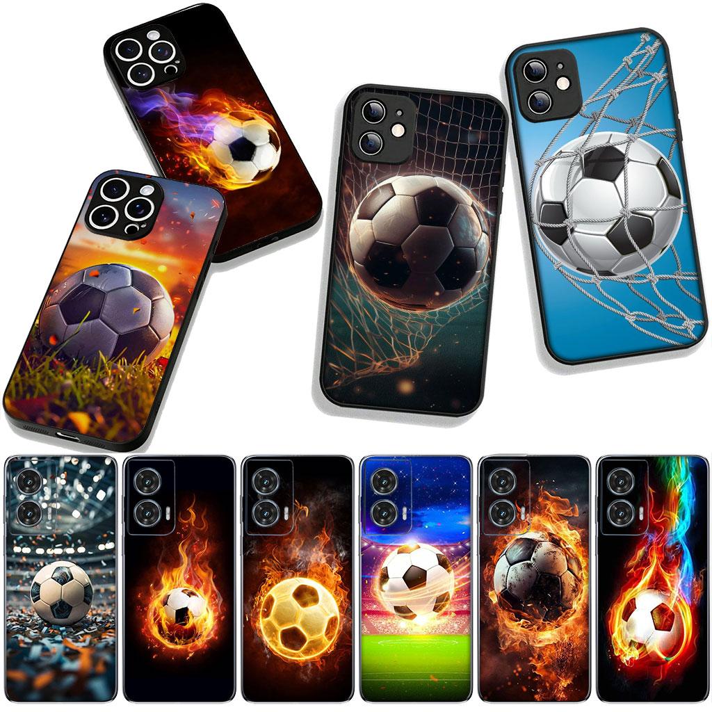 Football Sports Soccer Phone Cover Case for Apple iPhone 16 15 14 Plus 13 12 Mini 17 Pro Max + ProMax 16E Air 16+ Casing