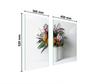 GLASPLATTE SCHUTZPLATTE 75x52 BLUMEN
