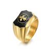 New European and American Style Cross Domineering Titanium Steel Mens Ring Ring Ring Cross Prayer