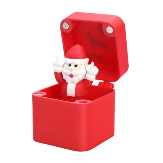1/2/4Pcs Christmas Middle Finger In A Box Ornament Pop-up Santa Claus Reindeer Snowman Box Desktop Decoration Tricky Props Gag Prank Gift