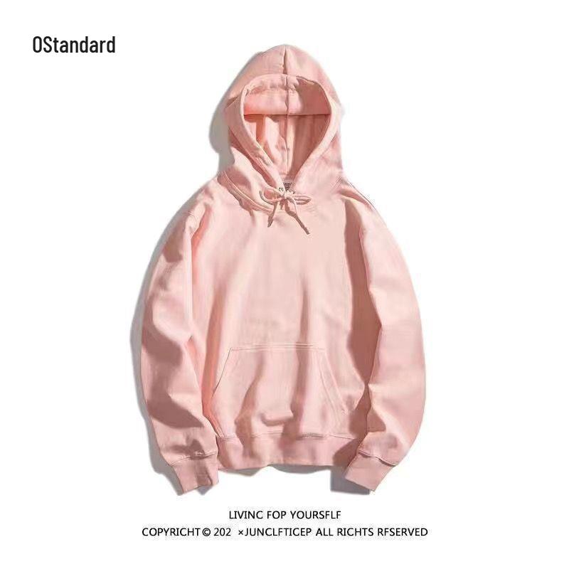 Men's Thick Velvet Hoodie - Solid Color, Trendy Korean Style for Autumn/Winter