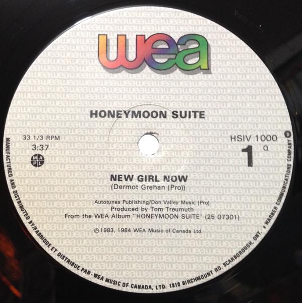 

12inch Record HONEYMOON SUITE New Girl Now Open Ended Interview HSIV1000 WEA 1984 Canada Rock Used