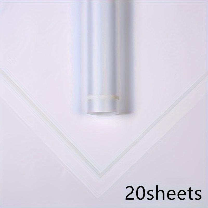 

20 листов матовой рамочной упаковочной бумаги для цветов, упаковочные материалы для цветов в форме квадрата, принадлежности для букетов цветов, подарочная упаковочная бумага белый