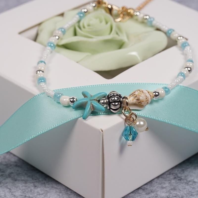 Shell Anklet Beads Starfish Anklets Vintage Handmade Sandal Statement Bracelet