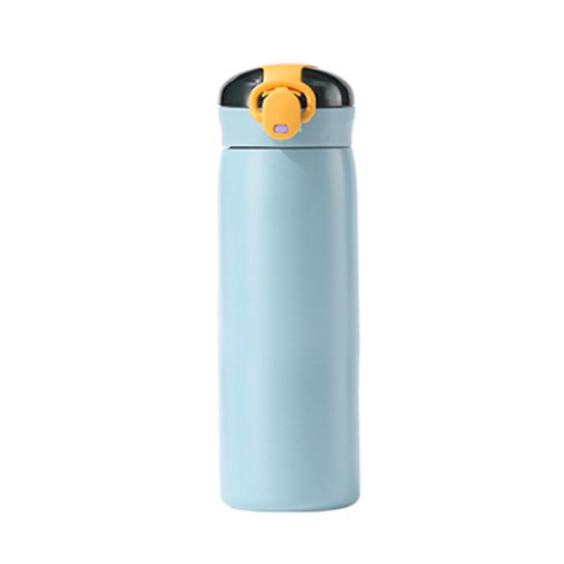 

1pc 320/460ML Stainless Steel Thermal Bottle Portable Kids Straw Mug Cold and Thermal Thermos Student Water Bottle 320ML синий