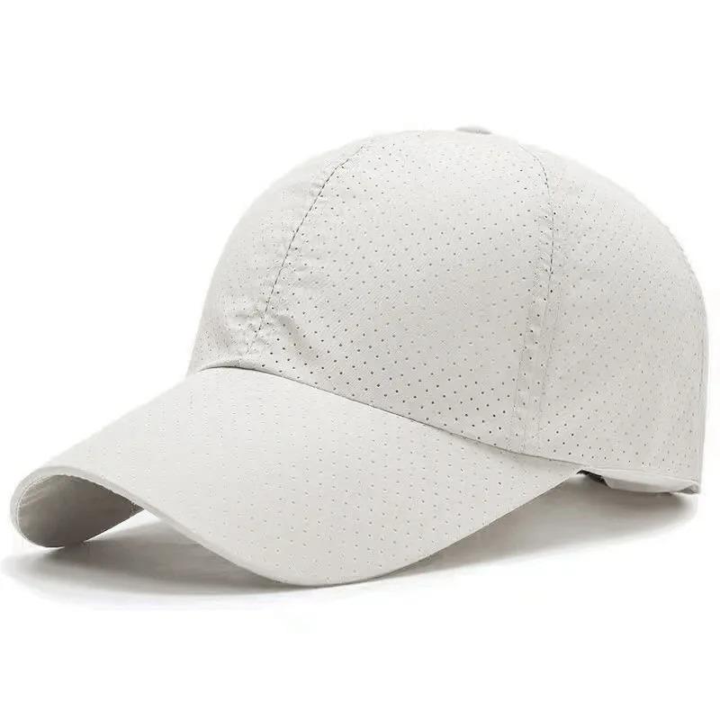 Hollow Mesh Baseball Cap For Men Summer Quick-Drying Breathable Sun Visors UV Protection Beach Hat Outdoor Sport Tennis Golf Cap Hip Hop Hats