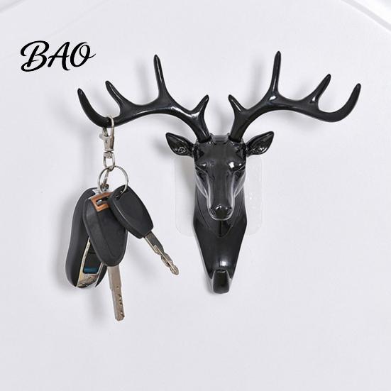 Platzsparende Wandhaken Hirschkopf Haken, Klebende Geweih Dekorative Aufhänger, Moderne Minimalistische Haken Kunststoff Halter Organizer für Zuhause Küche