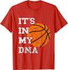Basketball Its In My DNA Fingerprint Playing Basketball TShirt Short Sleeve Casual 100 Cotton Shirt