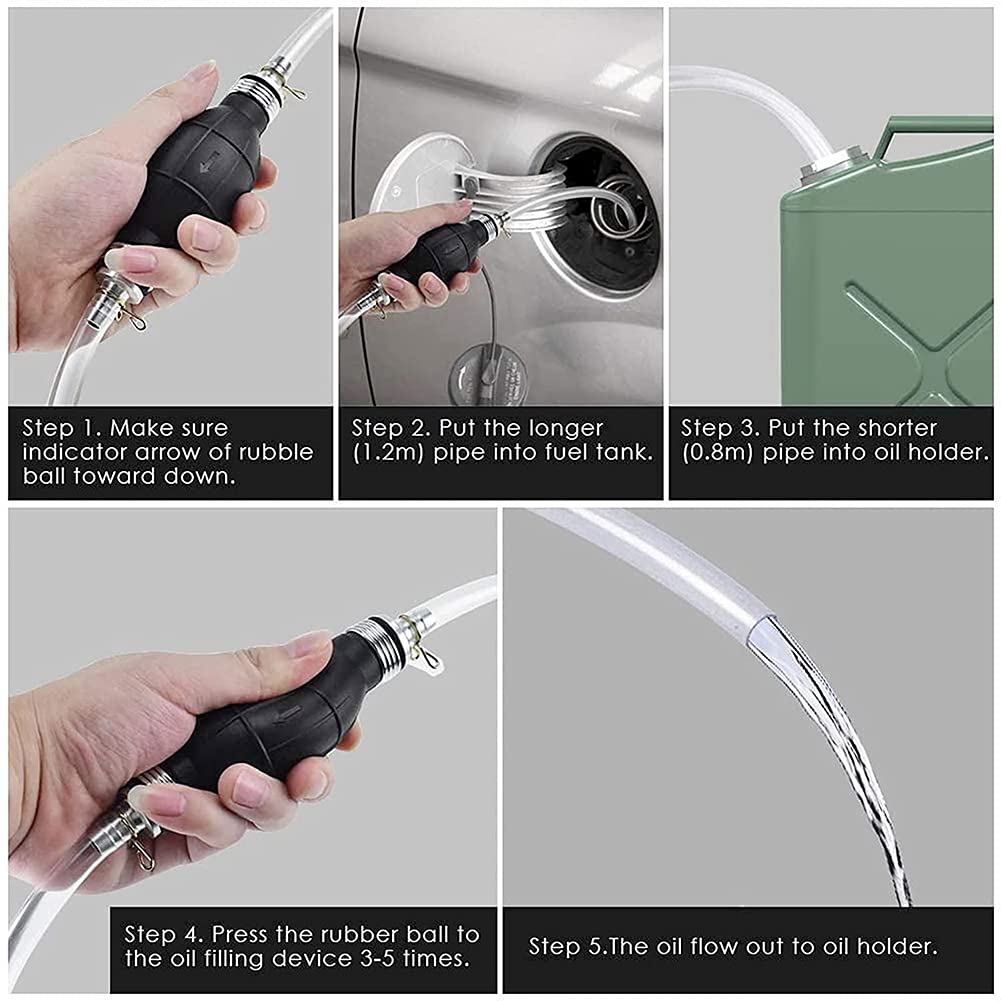 Avrpqiwy 8mm Hand Pump, Fuel Liquid Transfer Pump Manual Hand Pump Suction
