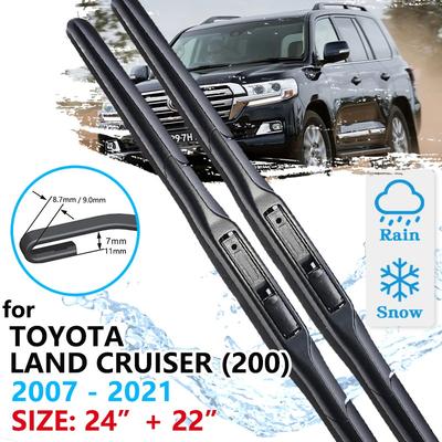 Adatto per Toyota Land Cruiser 2008-2020 Tergicristallo 24 pollici + 22 pollici lama tergicristallo Tergicristallo Tergicristallo