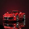 3380PCS Red Supercar Building Blocks Assembled Model Children's Car Assembled Toys Boys Birthday Gift Christmas Gift