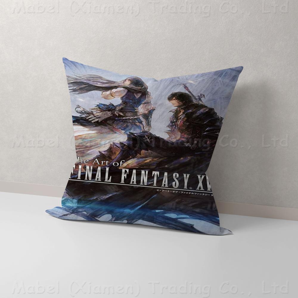 Final Fantasy Game Series Personalized Picture Text Home Decorative Pillows Household Gifts 45x45cm