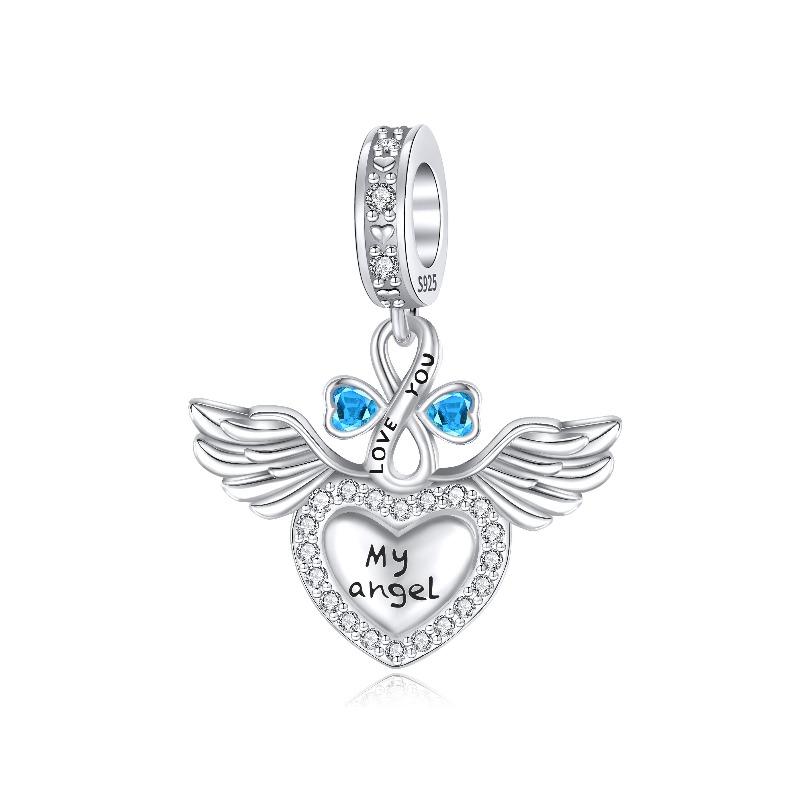 New Copper Angel Wing Charms Heart Bird Pig Pendants Fit Original Bracelets Necklaces Womens Fine Diy Jewelry Gifts