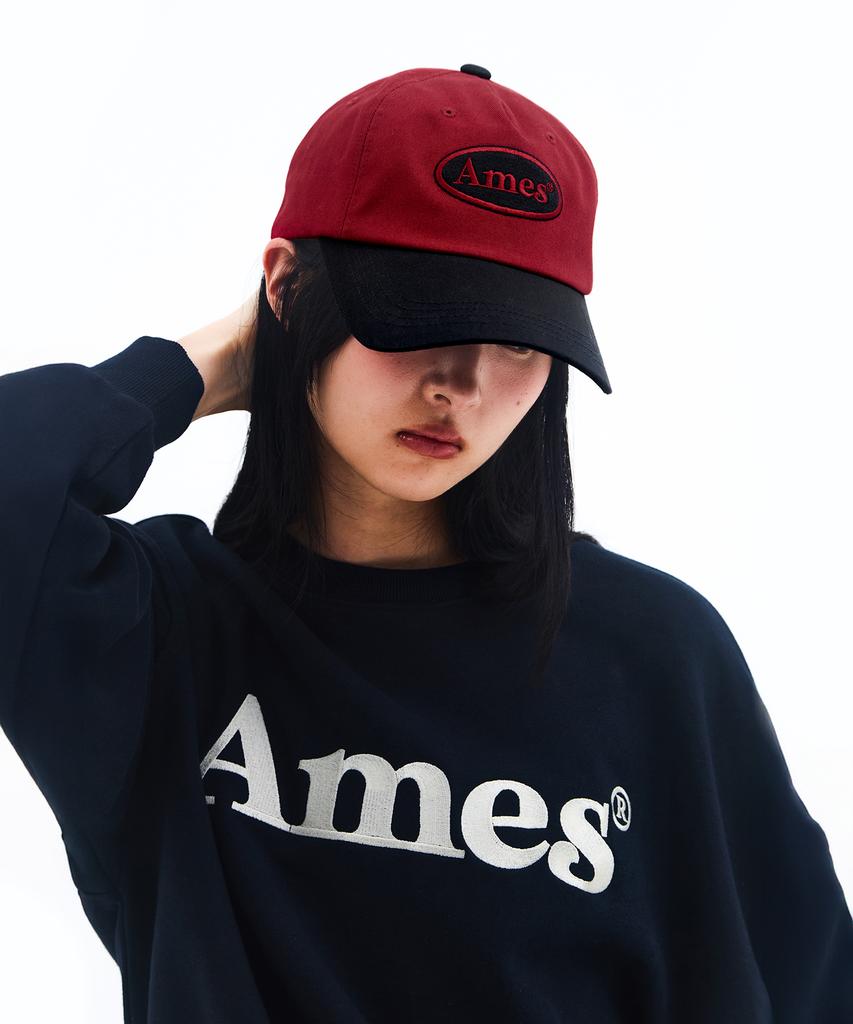AMES-WORLDWIDE Symbol Logo Twotone Ball Cap Red