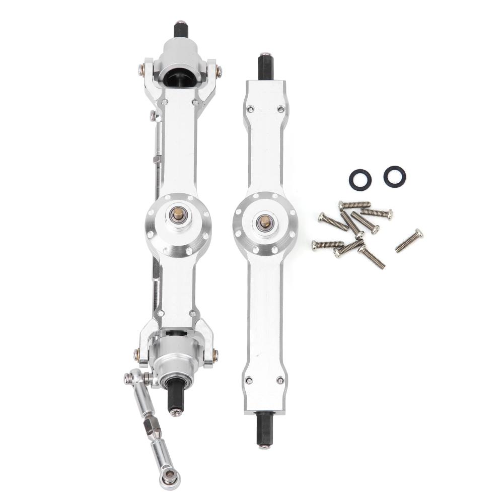 Front and Rear Gear Box Assembly Set Fit for MN D90 MN 91 FJ 45 Military Truck Model(Silver MN 009S )