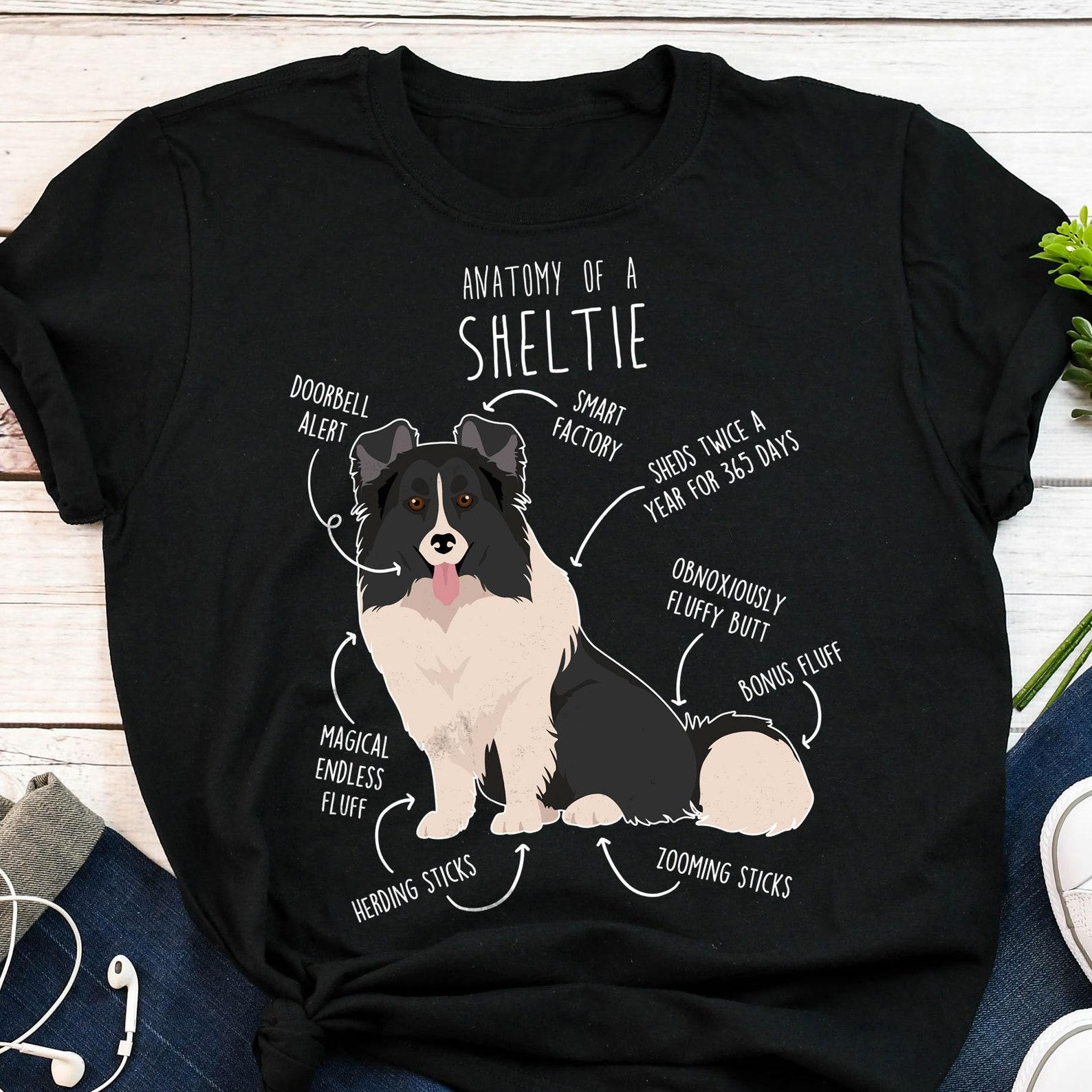 Bi Black Sheltie Shirt, , , Funny Dog Lover Gift, Cute Shetland Sheepdog T-shirt, Pet Tee Sheltie Mom Sheltie Dad Top Mini Collie 140