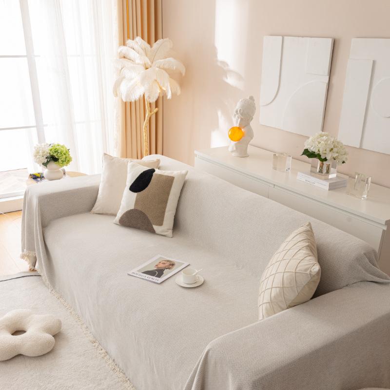 Anti-Scratching Sofa Cover Towel Chenille Double-Sided Available Sofa Towel Chenille Sofa Cover Cloth