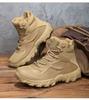 Military Training Boots, Tactical Waterproof Combat Boots, Outdoor Style for Desert Safety Mountaineering Shoes