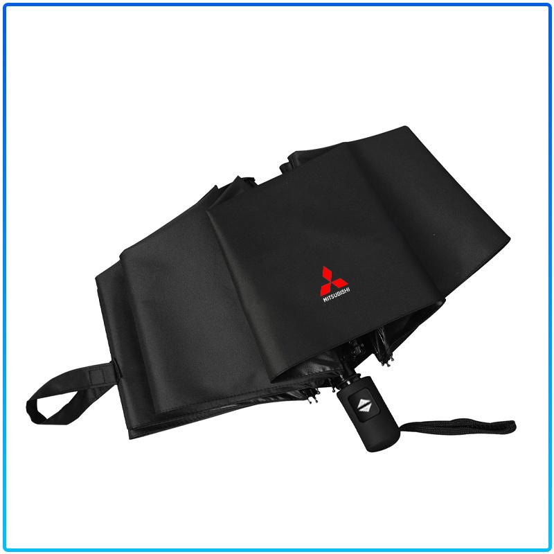 1Pcs Windproof Rain Fully Automatic Compact 3 Folding Umbrella Car Accessories For Mitsubishi Lancer 7 I200 Pajero Montero Sport Outlander ASX Mirage