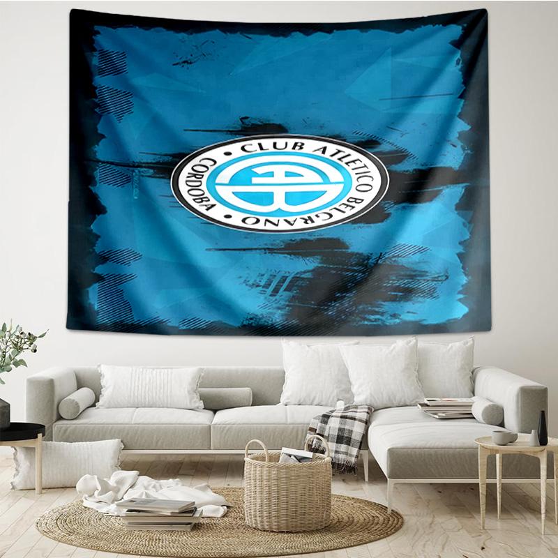 Atletico Belgrano Crest Tapestry Hanging for Bedroom,Livingroom, Playroom,Decor Art Room Wall Tapestry Holiday and Birthday Gifts