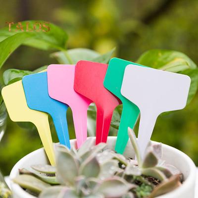 100 Pcs Plant Label T-Shape Waterproof Plant Markers Reusable Plant Identification Tags Nursery Marker Sign for Flower Seedlings Varieties