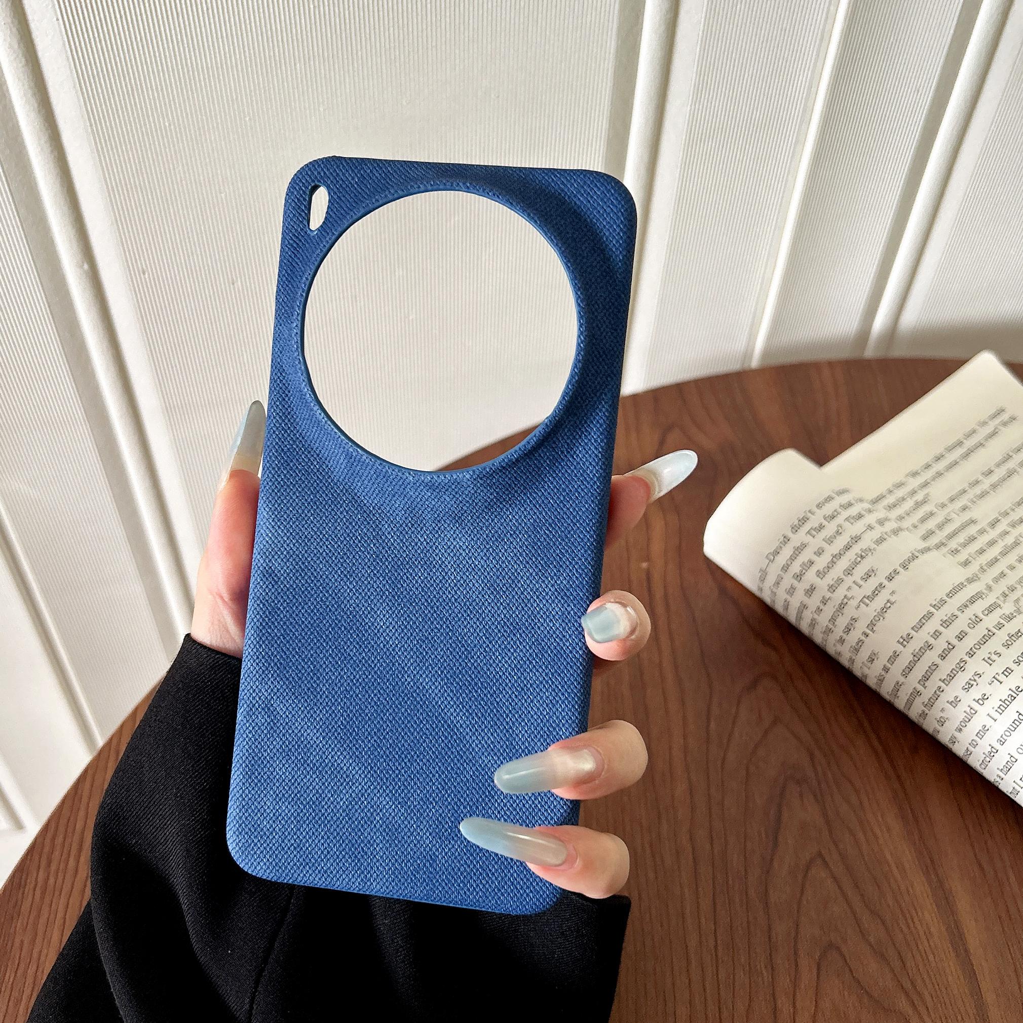 

Cowboy Cloth Texture Frameless Slim Phone Case For VIVO X300 X200 X100 X100 S S20 S19 Pro Mini Ultra Matte Hard PC Bumper Cover vivo S19 Pro