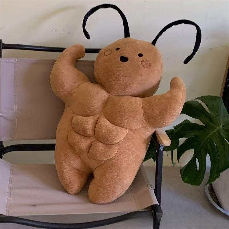 Cute Cute Large Cockroach Plush Toy With Muscular Design For Kids And Collectors