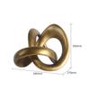 Tabletop Sculpture with Twisted Loop Gold Elegant