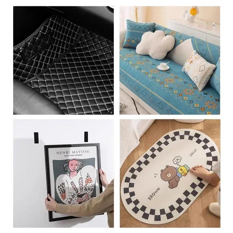 Autocolante Fixare Covor Dreptunghi Pătrat Rotund Față Dublă Adeziv Ridicat Bandă Patch Fixă Covorașe Auto Casă Podea Autocolant Antiderapant