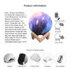 New Arrival 3D LED Print Star Moon Lamp Night Light 16 Colors  Lamp Change Dimmable Touch Control Brightness Light For
