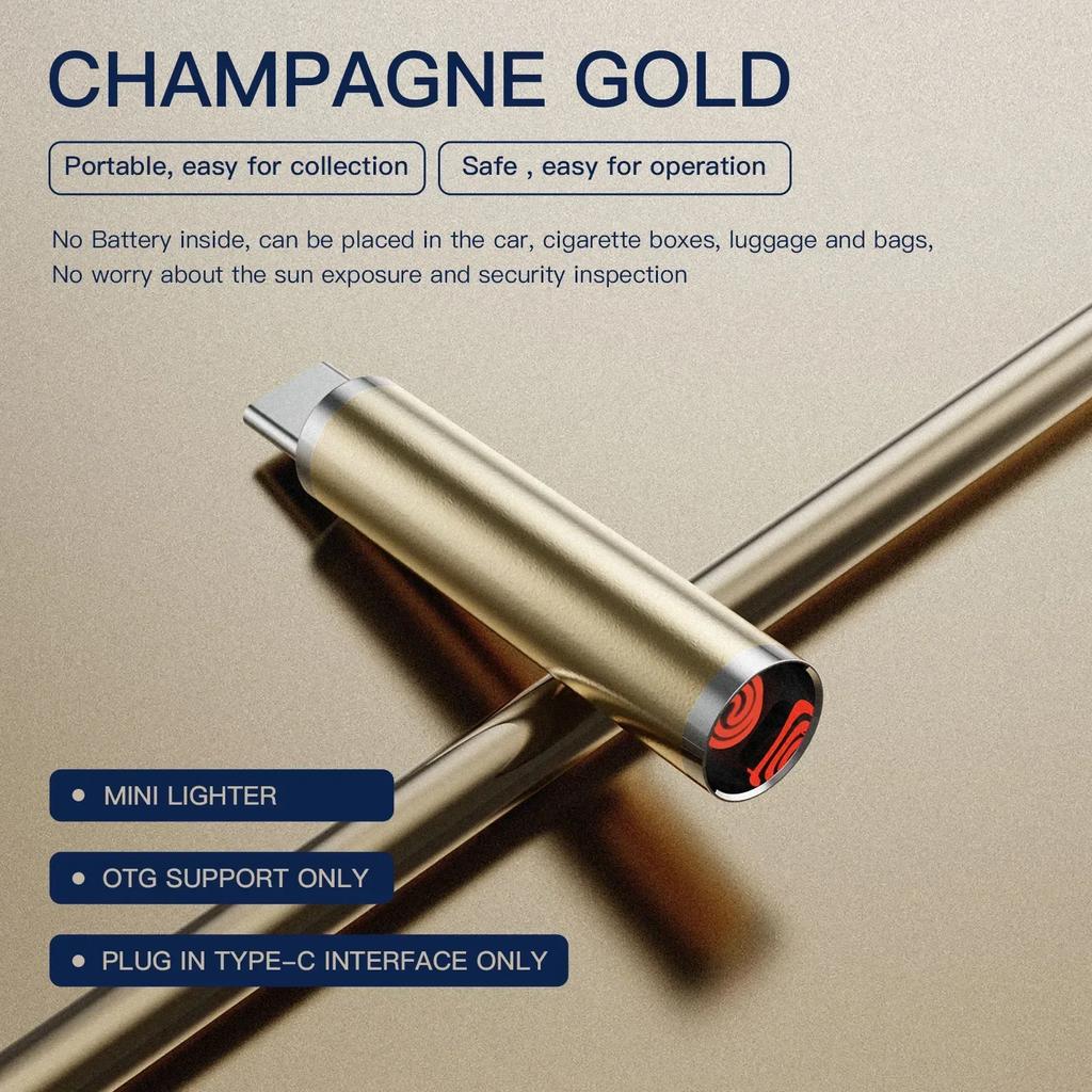 NEW Mini Cigarette Lighter TYPE-C Interface Tungsten Wire Blowing Cigarette Lighter Without Battery Can Be Carried On the Plane