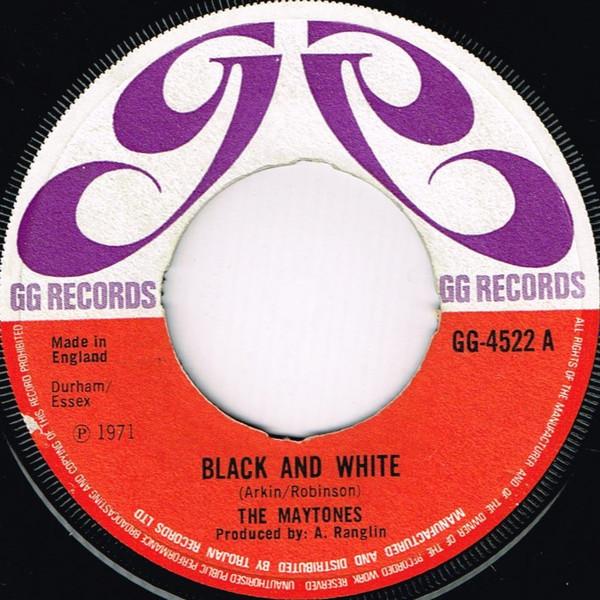 

7inch Record MAYTONES TREVOR BROWN Black And White Mr. Brown GG4522 GGs Records 1971 UK Reggae Ska Dub Used