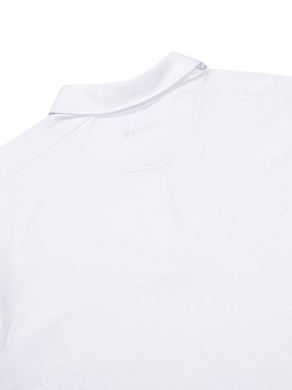 BBC EARTH Semi-Over Polo Short Sleeve Tee_White