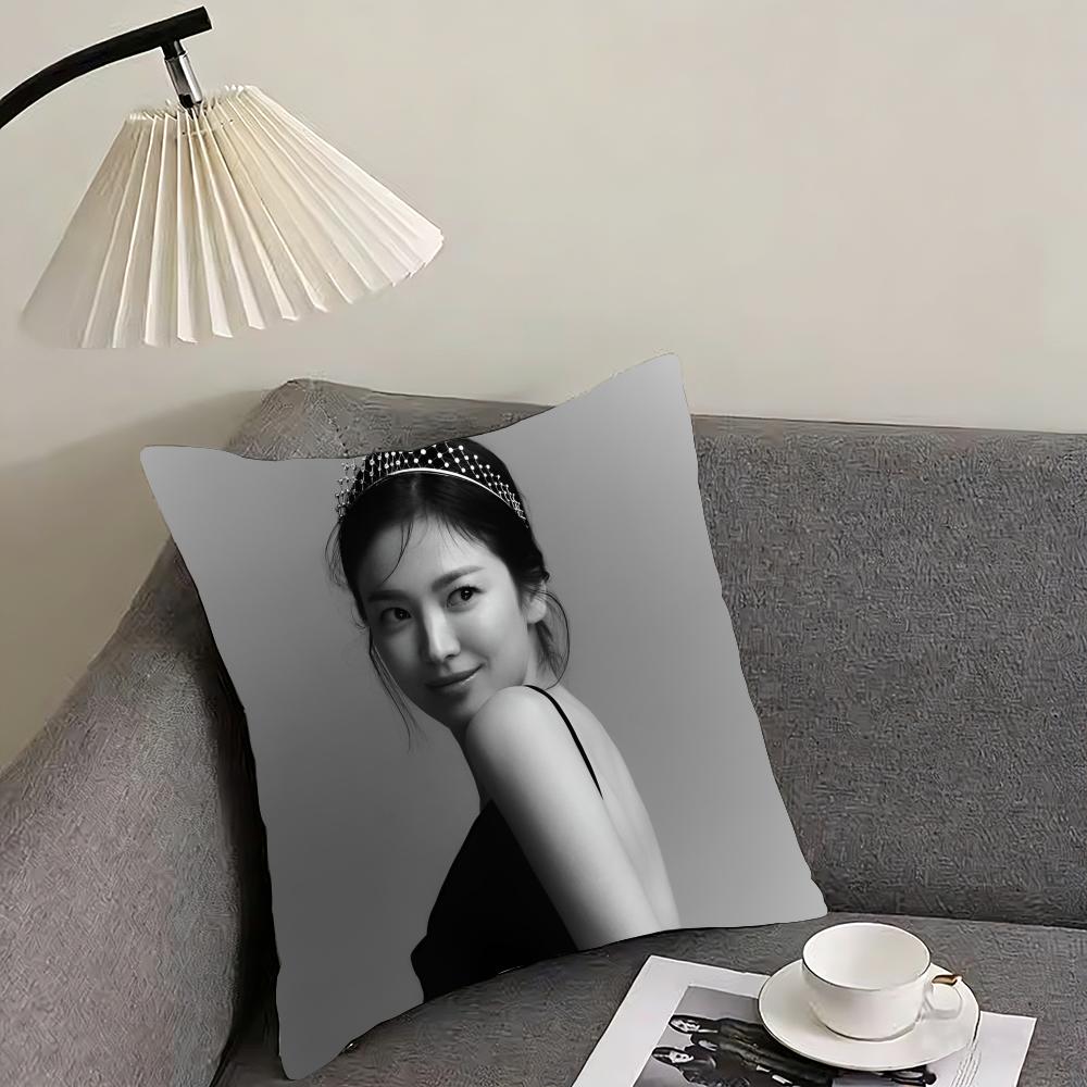 Song Hye - Kyo Cushion Cover Reversible Plush Pillow Cover – For car, sofa, bedroom, perfect as a gift.