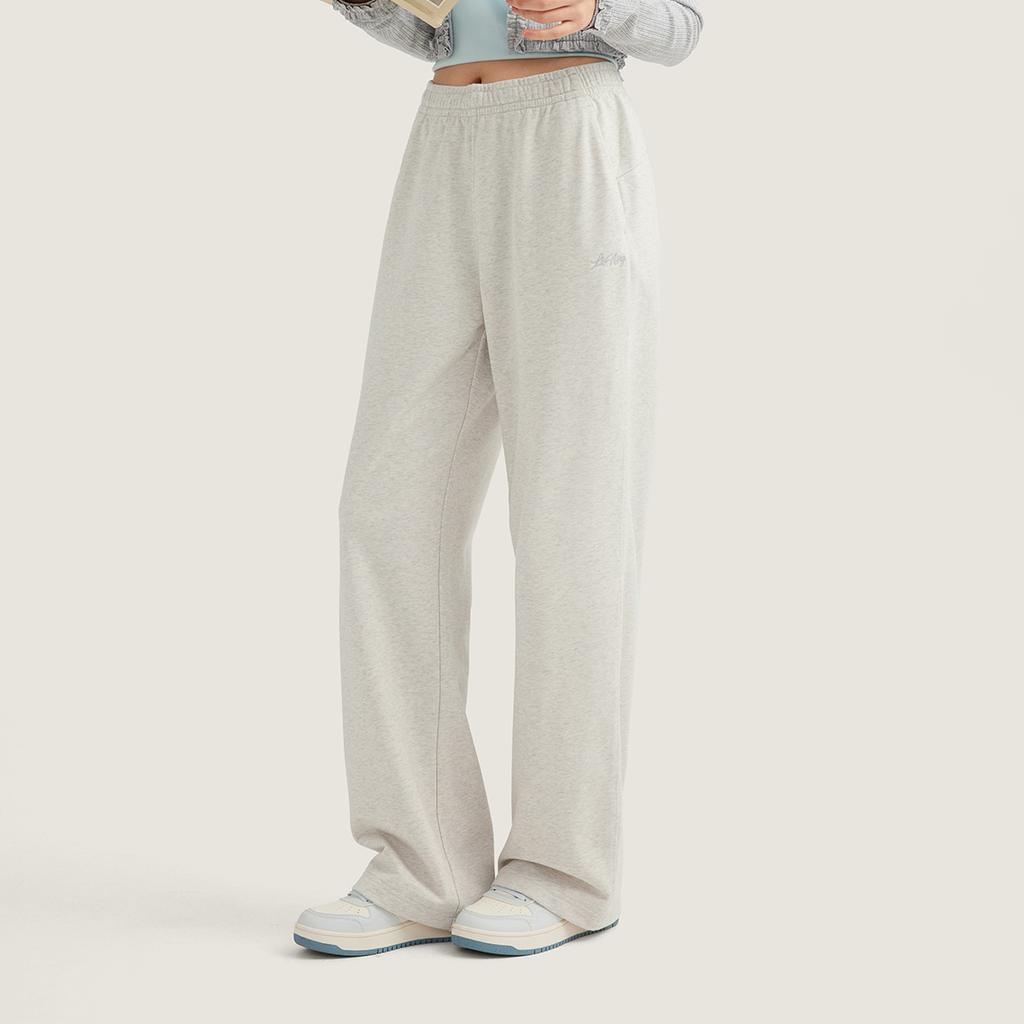 Li Ning Sports Lifestyle Series Logo Embroidered Sweatpants Women Bottoms AKLVC16-10