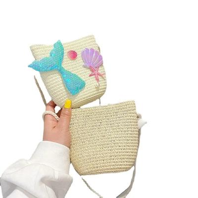 Cartoon Ocean Beauty Fish Tail Pattern Children Wallet Cute Large Capacity Crossbody Bag Clutch Bag Coin Pouch Women