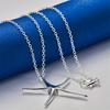 925 Sterling Silver 16-30 Inch Exquisite Starfish Pendant Necklace for Women's Fashion Jewelry Gifts, Wedding Accessories