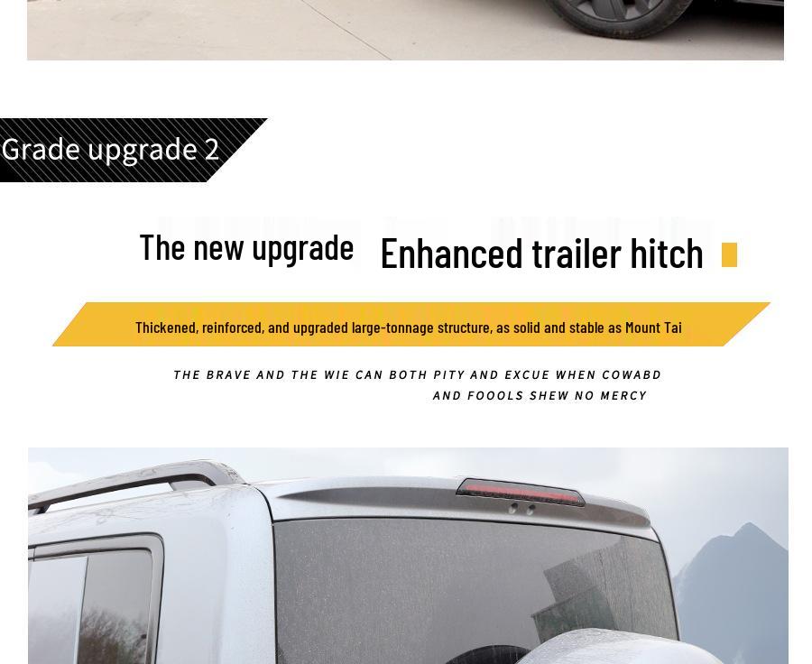 Upgraded Reinforced Tow Bar for Equation Leopard 5 Trailer Hitch