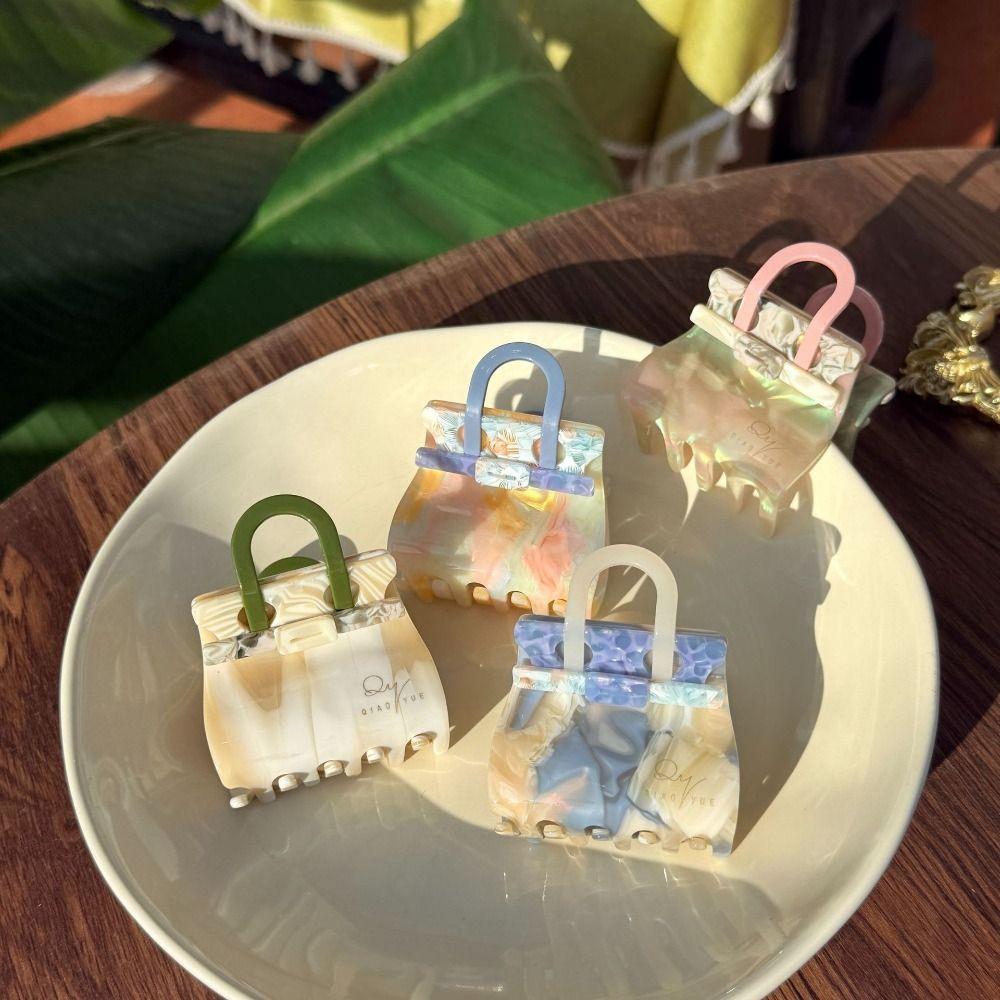 Elegant Square Hair Claw Korean Style Shark Clip Fashion Acetic Acid Hair Claw  Work