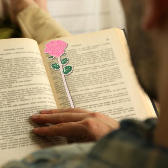 Rose Bookmark Exquisite Metal Book Page Holder Teacher Appreciation Gift for Reading Lovers Valentine's Day