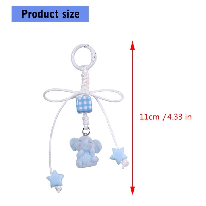 Braided Rope Keychain Elephant Bag Pendant Charm Fashion Backpack Accessories for Handbag,Purse Decorations Gifts