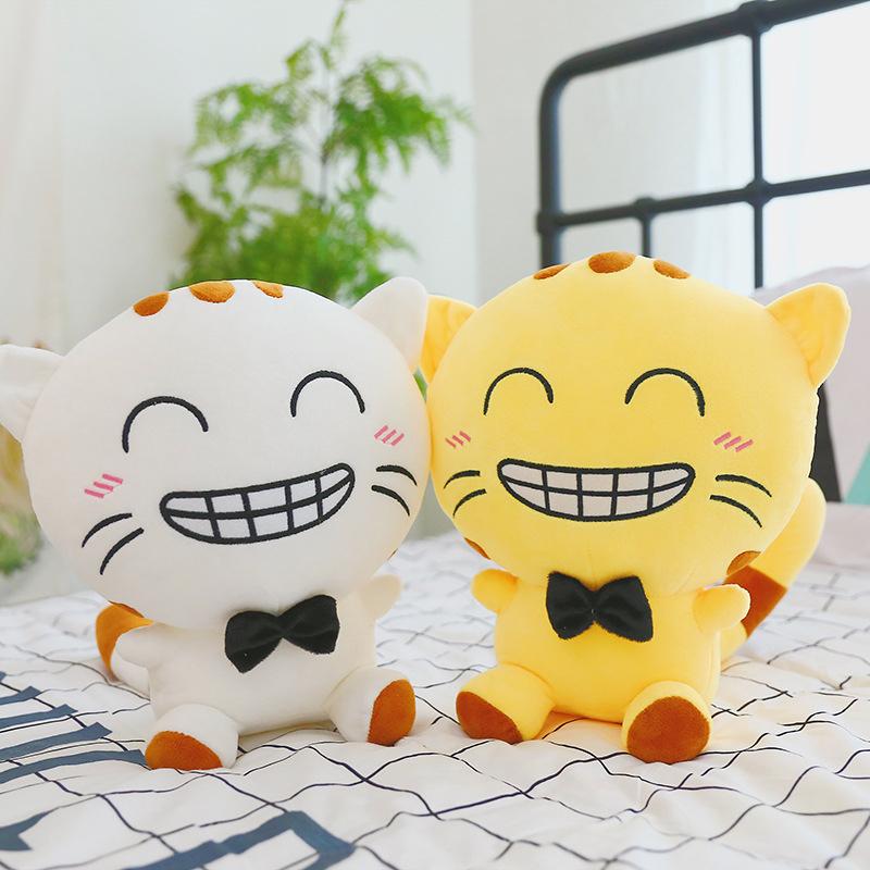Adorable Cartoon Cat Shape Stuffed Plush Doll Soft Plush Toy Sofa Car Decorative Ornament Birthday Gift