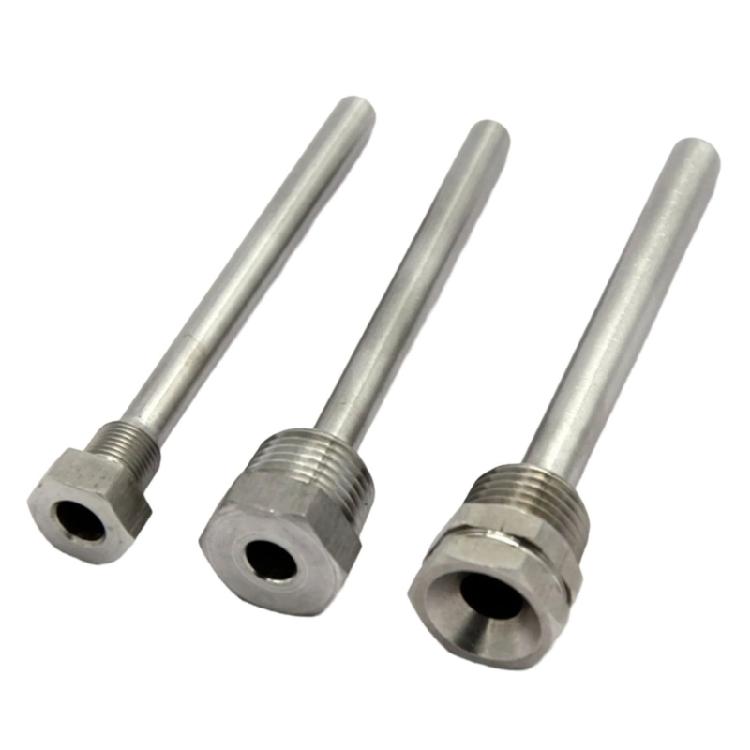 50/100/200/300mm 1/2in Thread Immersions Sleeve Shell Blind Tube Stainless Steel Probe Water Tanks Protective Shell