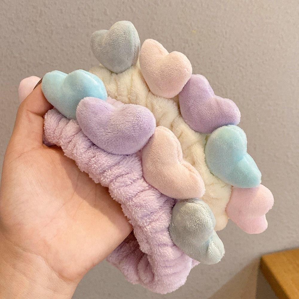 Non-Slip Cartoon Plush Headband Wash Face Hair Band Women Hair Accessories Elastic Hair Turban