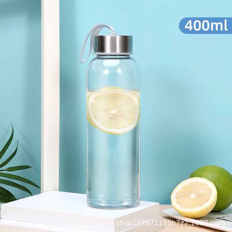 Creative Water Bottle Stainless Steel Lid Plastic Water Cup Outdoor Sports Kettle Travel Cup Student Portable Space Cup