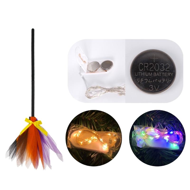 1PC Halloween Witch Broom Kids Plastic Cosplay Broom Props for Costume Party