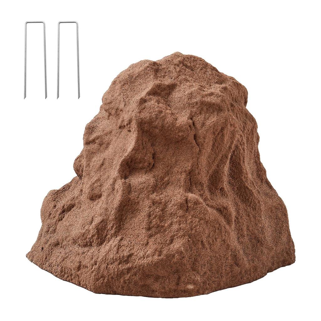 Faux Rock Cover, Outdoor Fake Rock Well Pump Cover, Realistic Natural Texture, Lightweight & Weather-Resistant Polyresin Artificial Boulder for