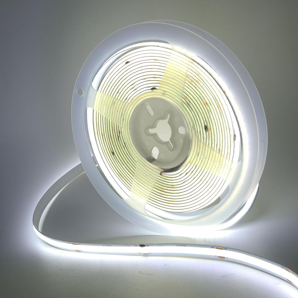 3mm 5mm 8mm Wide COB LED Strip 5V 12V 24V 320 LEDs High Density Flexible Self Adhesive Linear Lighting Tape