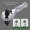 Quick Release Reversible Ratchet 1/4 ", 3/8 ", 1/2" Drive Ratchet Wrench, 72-Tooth Square Drive Socket Wrench